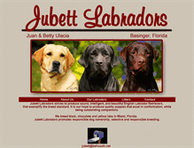 Tablet Screenshot of jubettlabradors.com